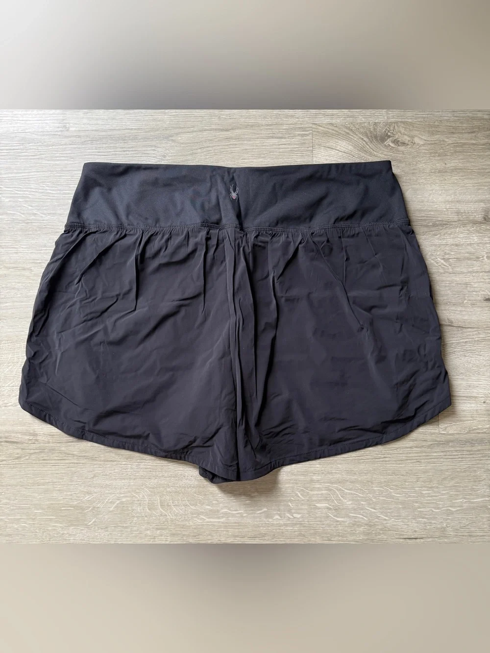 Spyder 2-in-1 Woven Compression Running Gym Workout Shorts Women’s XL Black - Picture 4 of 7